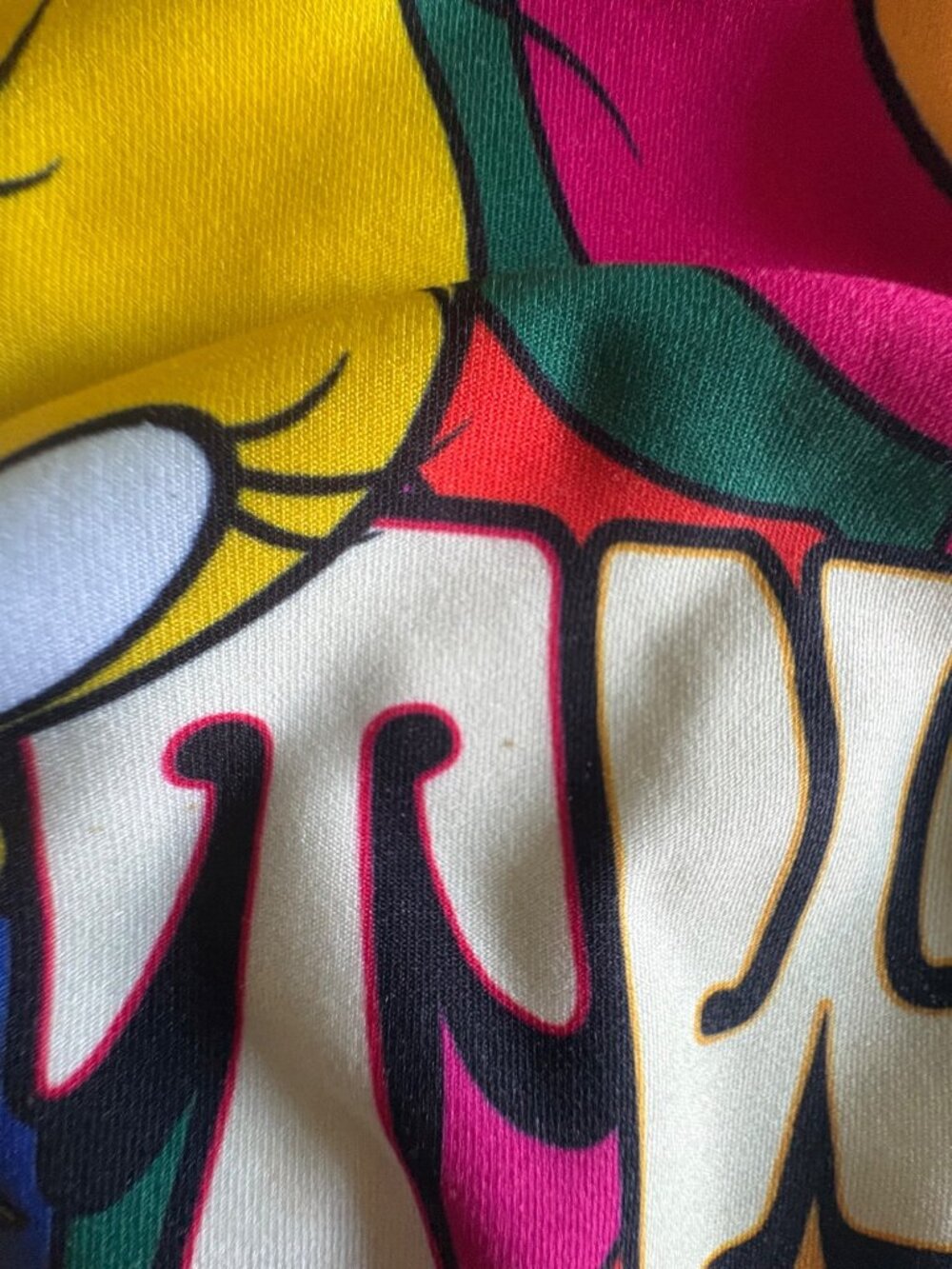 Y2K Looney Tunes Tweety Psychedelic Multicolor Racerback Festival Sports Bra 1X - Picture 7 of 10